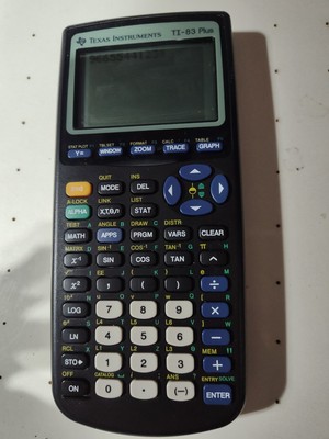 TI-83 Plus Texas Instruments Plus Graphing Calculator With Black Cover School