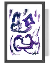 Guajardo Amethyst Gems 9X6 Paper Unique Abstract Expressionism
