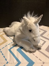 VGUC-21 Fao schwarz plush Unicorn Plushie Iridescent Tinsel Mane Tail