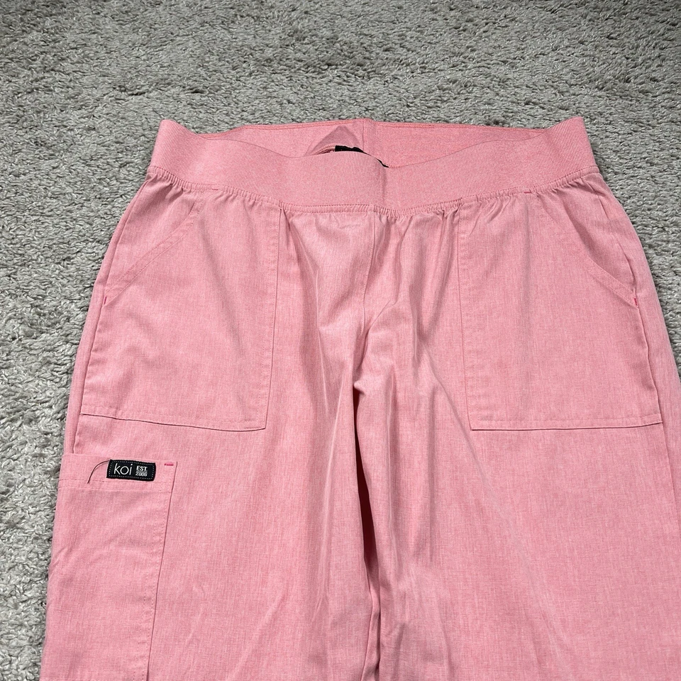 Pantalones Médicos Koi Mujer Rosa Pierna Recta Básicos Talla XL Enfermería Regular Foto 3 de 4