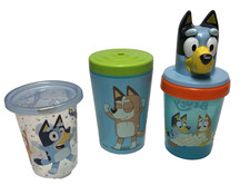 Lot of 3 BLUEY BINGO Cups Tumblers. Straws Are NOT Included.