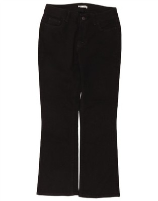 Lee Damen Riders Mid Rise Bootcut Jeans US 14 XL W36 L33 schwarz Baumwolle AY10