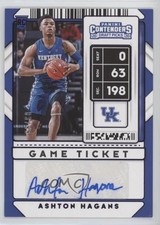 2020 Contenders Draft Picks Game Ticket Blue 83/99 Ashton Hagans #98 Auto 04tz