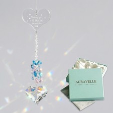 Crystal Heart Suncatcher Kit for Indoor Window Hanging Prism,Healing Rainbow ...