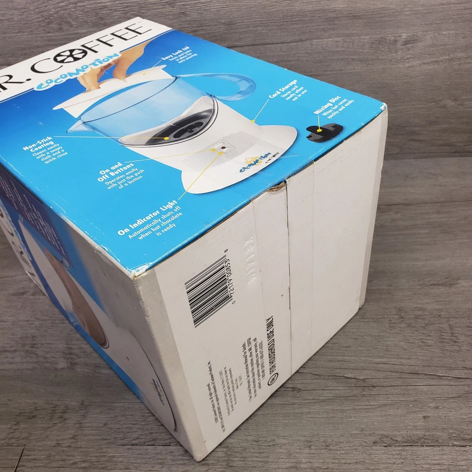 Máquina de chocolate caliente Mr. Coffee Cocomotion HC4 nueva sellada 2002 envío rápido Foto 4 de 4