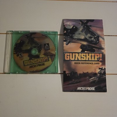 PC Game GUNSHIP! CD With Quick Reference Card Micropose Vintage SOFTWARE