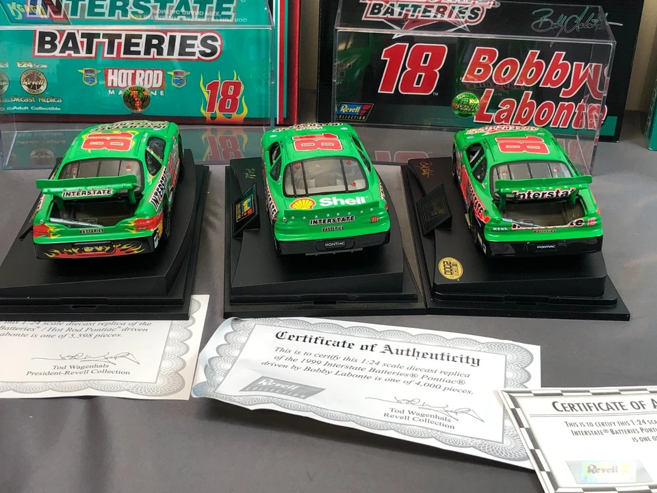 3 Revell 1:24 Diecast INTERSTATE BATTERIES #8 BOBBY LABONTE 1998-2000 Pontiac - Image 3 of 4