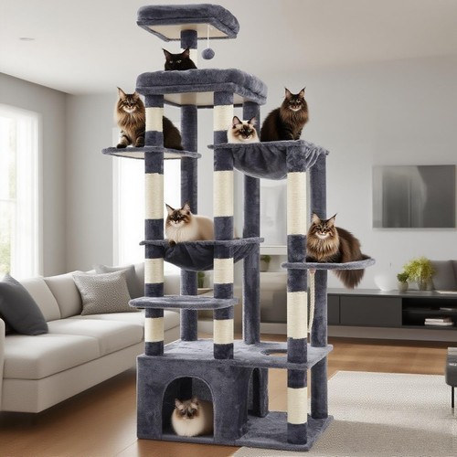 Stunning Extra Tall Cat Tower With Advanced Safety Features image