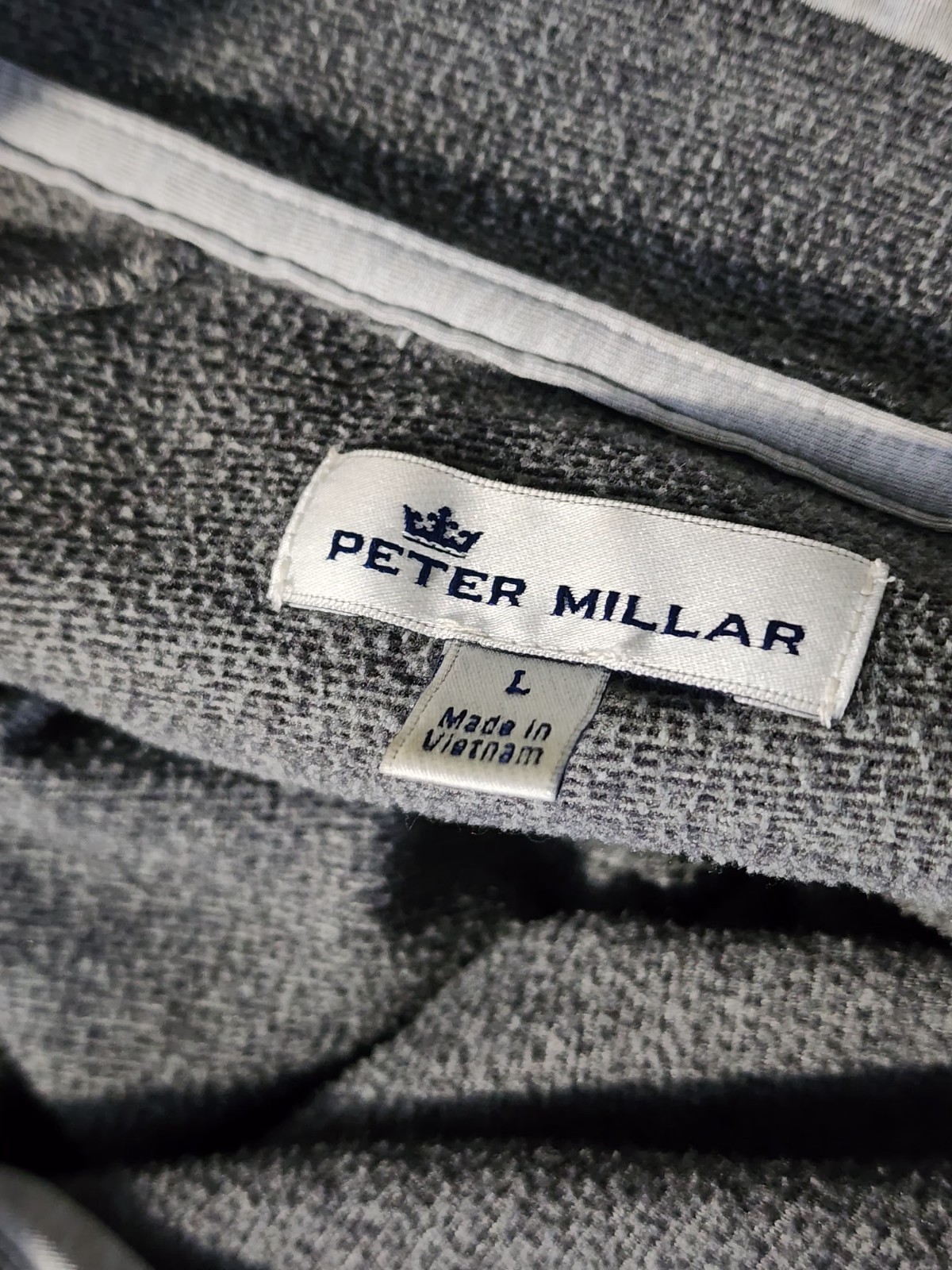 Peter Millar Gray 1/4" Pullover Large - image 3