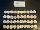 Lot of 40 Washington Quarters 1942-64 90% Silver