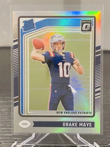 2024 Panini Donruss Optic- Drake Maye Rated Rookie Silver Holo Prizm Card #229