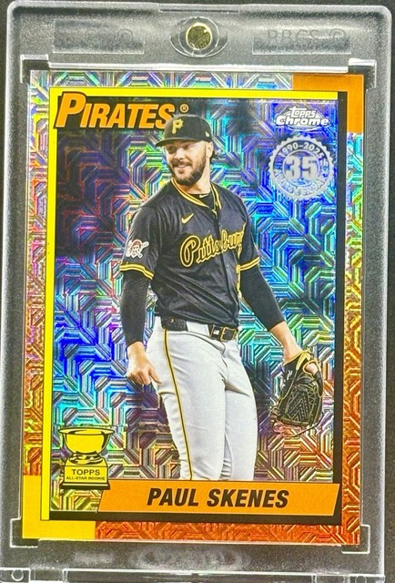 Paul Skenes Rookie Cup Mojo Refractor Topps Chrome Card Pirates