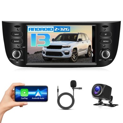 Android 13 Stereo Radio Fit for Fiat Punto 2012 2013 2014 2015 6.2 HD Inches ...
