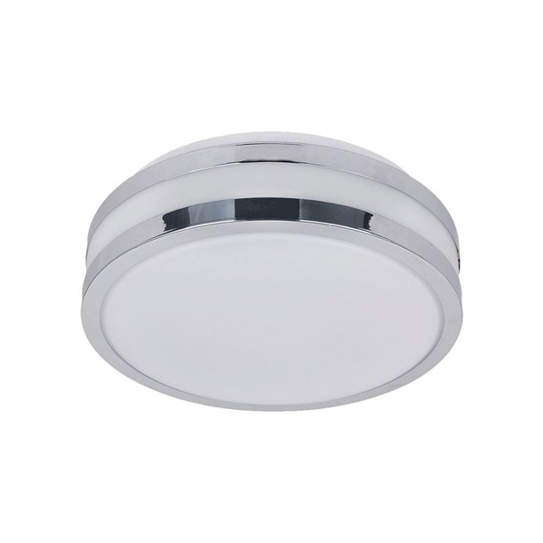 Weiß Chrom Badezimmerlampe Moderne Deckenlampe Deckenleuchte 1X60W/E27 IP44-image