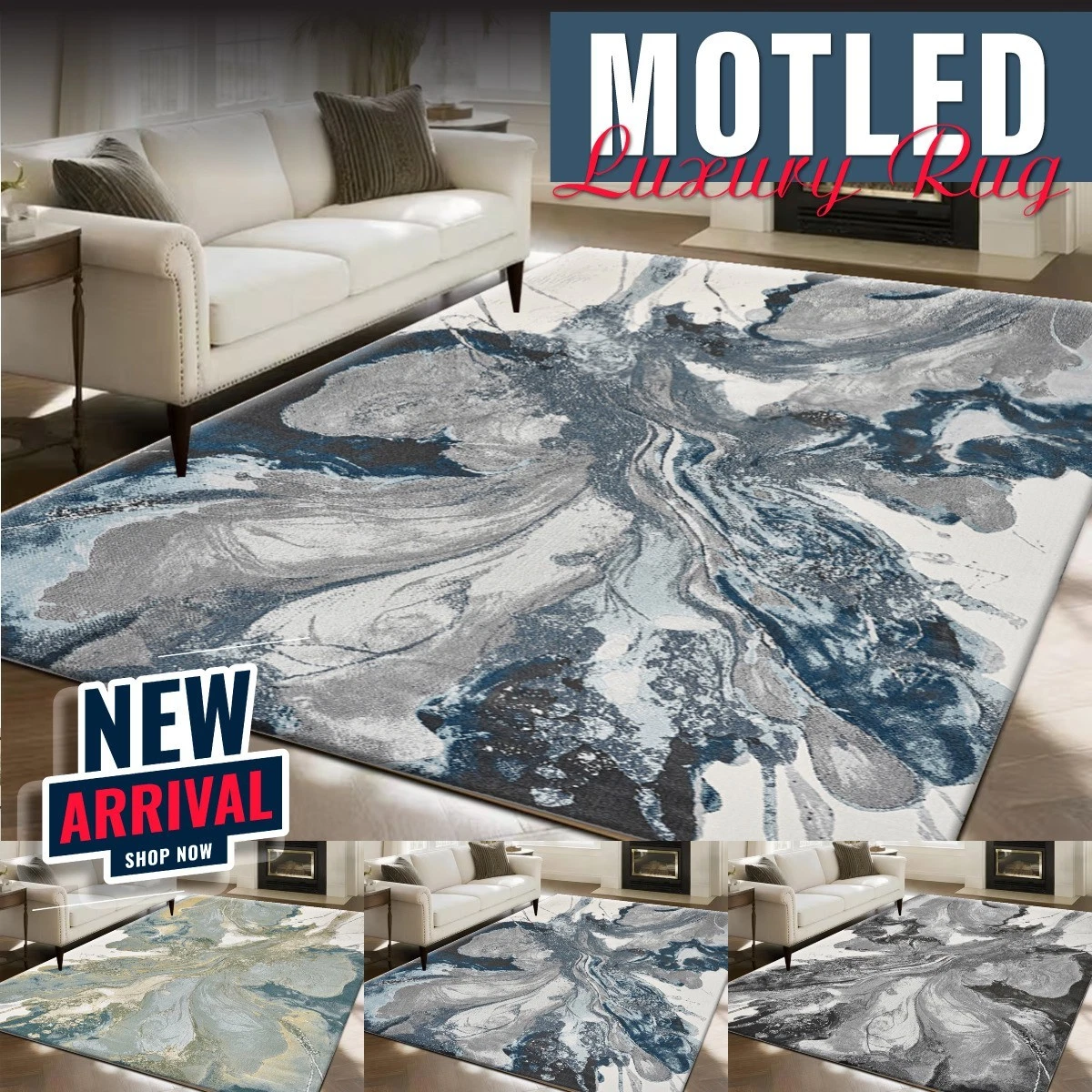 Modern Large Area Rugs Living Room Bedroom Carpet Hallway Kitchen Floor Mats