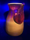 Vintage Blenko Cadmium Hand-blown Amber Art Glass Pitcher
