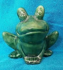 Hull Pottery Association Green Frog Commerative Figure HTF