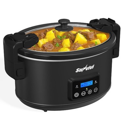 8.5 Quart Programmable Slow Cooker Multi Cooker Food Warmer with Lockin Function