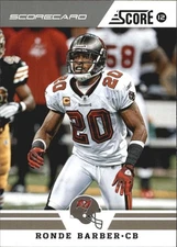 2012 Score Scorecard #131 Ronde Barber - FB