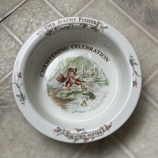 Vintage 1986 ROYAL ALBERT BEATRIX POTTER Bone China MR JEREMY FISHER Childs Bowl