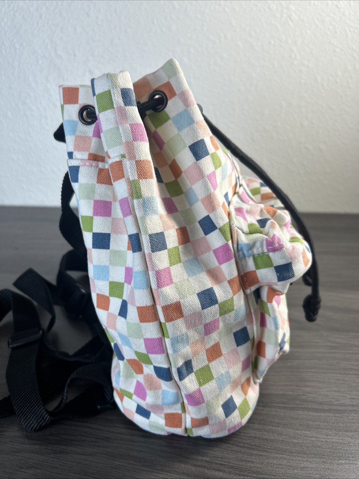 Vans Seeker Checkered Backpack Drawstring Adjusta… - image 4