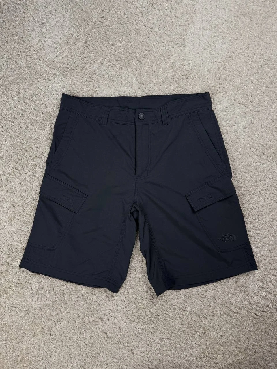 The North Face Mens Gray Shorts Cotton Hiking with Pockets Size 30