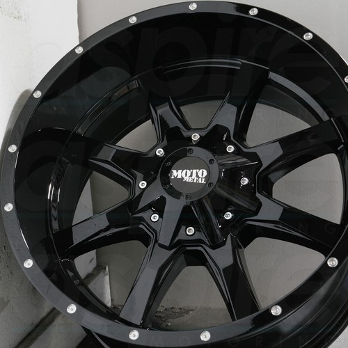 20x9 Moto Metal MO970 5x5.5/5x139.7 0 Gloss Black Wheels Rims Set(4) 78.1 - Picture 6 of 6