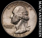 1964-D Silver Washington Quarter-Scarce Better Date No Reserve #i3097
