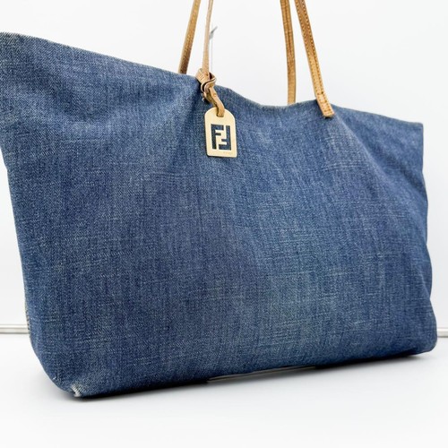 Fendi Denim Tote Bag Auth Blue Women Italy 120715 - Picture 4 of 16