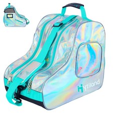 Roller Skate Bag for Inline Skates Ice Skates and Figure Skating Stylish Plai...