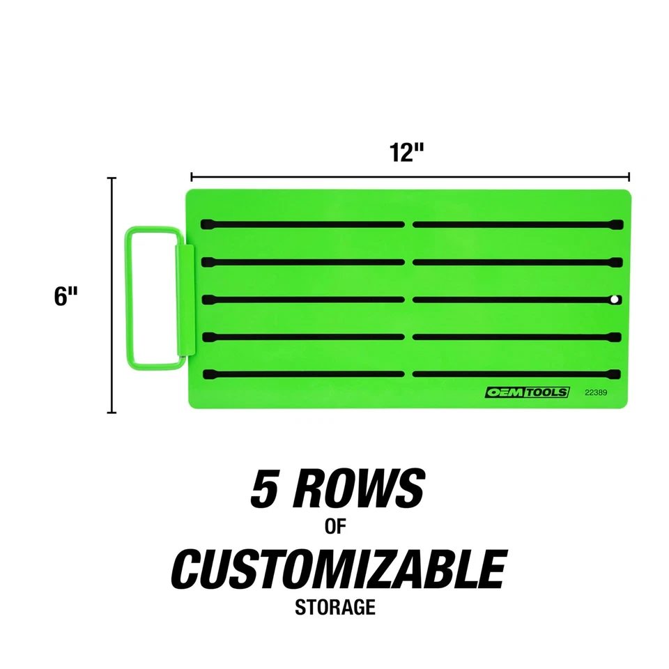 OEMTOOLS 22389 Pro Magnetic Socket Tray Customizable Ratchet Organizer Adjust... - Image 4 of 4