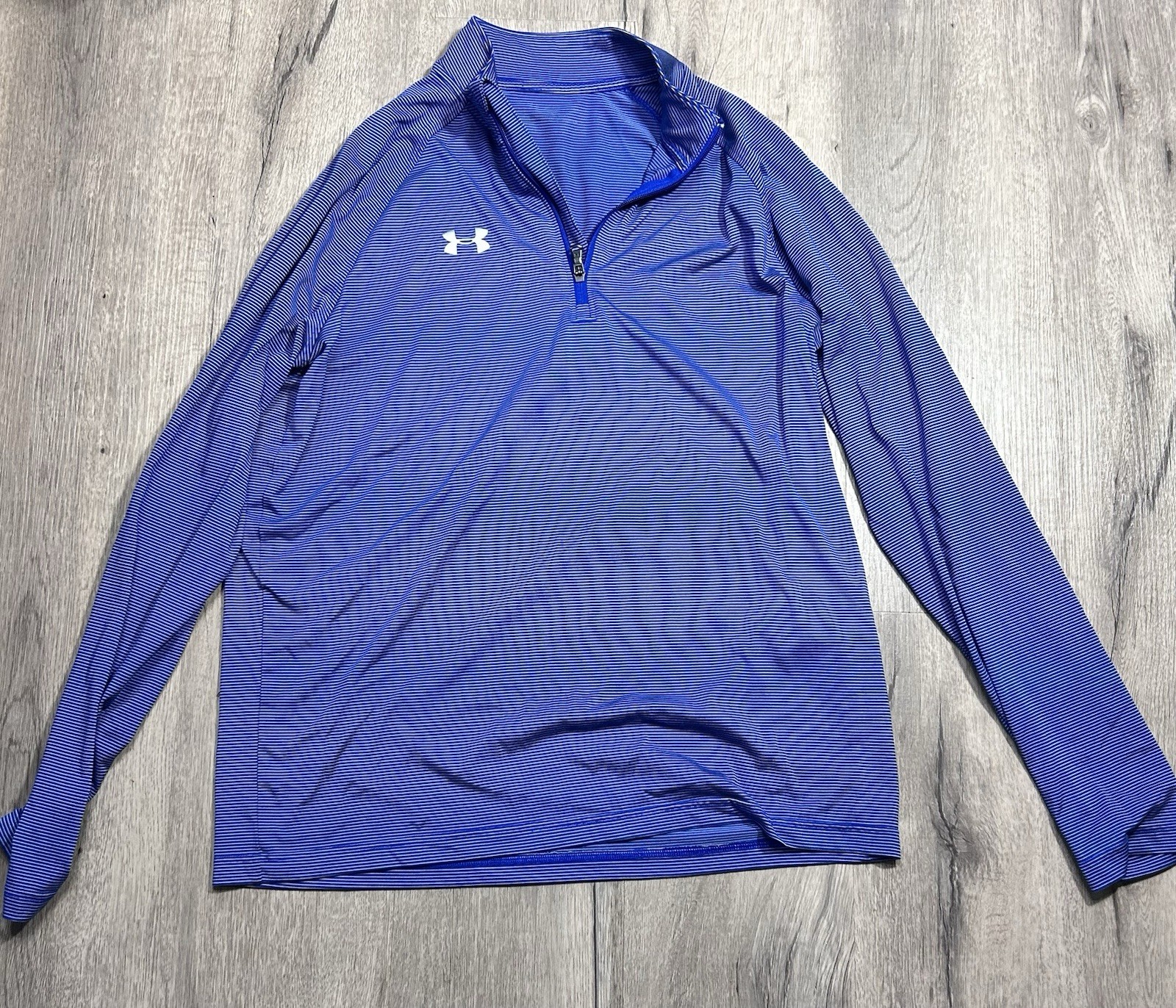 Under Armour Pullover Men Large Blue Solid Heathe… - image 1
