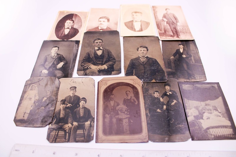 1800 ANTIQUE TIN TYPE PHOTOS MISSISSIPPI AREA SOUTHERN STATES LOT 1