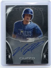 2013 BOWMAN STERLING #BSAP-NC NICK CIUFFO AUTOGRAPH ROOKIE CARD RC, RAYS, 011914