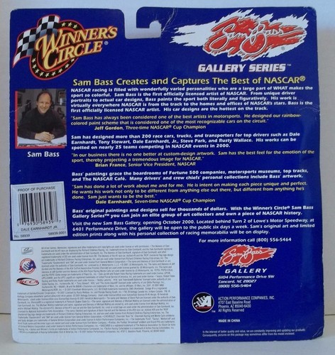 WINNERS CIRCLE DALE EARNHARDT JR SAM BASS ART GALLERY SERIES #3 AC DELCO - Picture 2 of 2