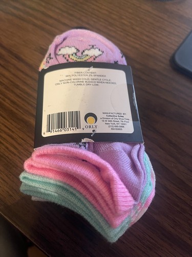 Girls No Show Socks Pastel Size 7-10 Pack Of 4 - Picture 2 of 3
