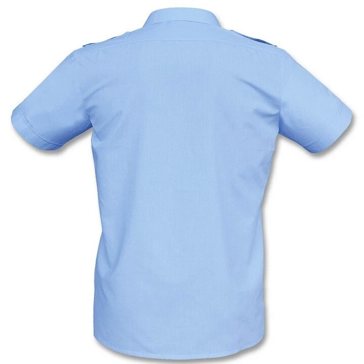 Camicia Spalline Militare Azzurra MC Mil Tec Guardie Giurate GPG IPS EI CC - Immagine 2 di 3