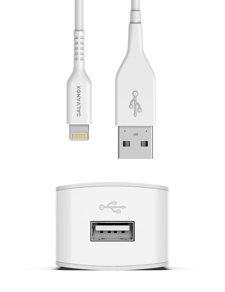 Cargador iPhone Enchufe de Pared MFi Apple Lightning a Cable USB Cable de Carga Adaptador Foto 3 de 4