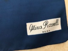 Olivia Rosselli Roma Abstract Geometric Pattern Scarf, Red and Blue, EUC 