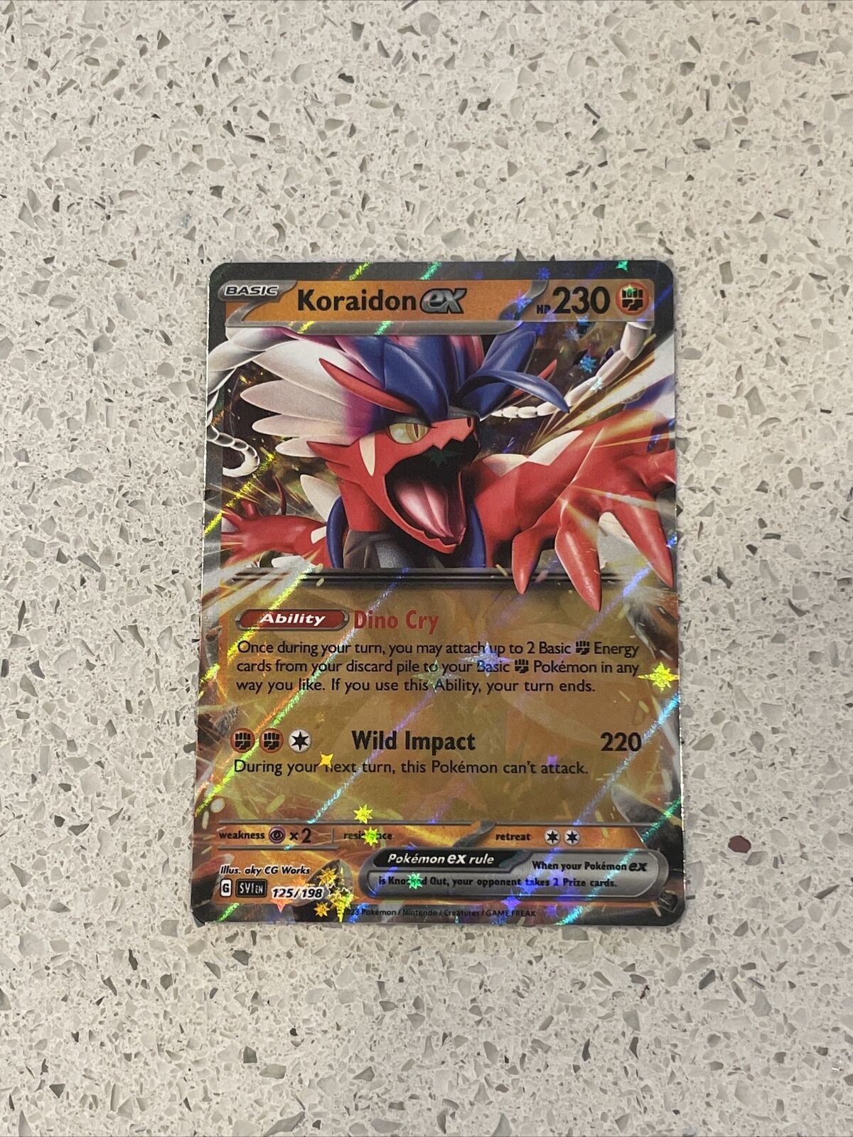 Pokemon : KORAIDON EX 125/198 ULTRA RARE and Regular Version 124/199 COMBO  !