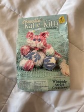 Chenille Katie Kitty Buddy Kit Crafts, stitchery plush 6   kitty vintage NOS 