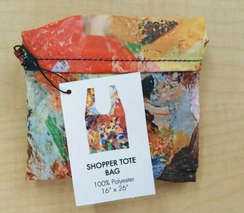 Portable Poly Tote Shopper Bag - Abstract Art -- NWT - 第 1/5 張圖片