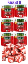6x Herb Ox Beef Bouillon Cubes 3.25 Oz - 25 Cubes Per Jar. 