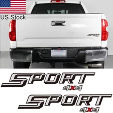 2pcs SPORT 4X4 Truck Bed Side Door Fender Decal Sticker For Ford F-150 GMC Ram