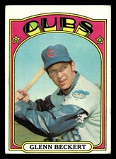 1972 Topps GLENN BECKERT #45 GD Chicago Cubs Yellow Letter Variation