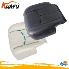 For 2003-2006 Chevy Silverado Driver Bottom Seat Cover & Foam Cushion Dark Gray