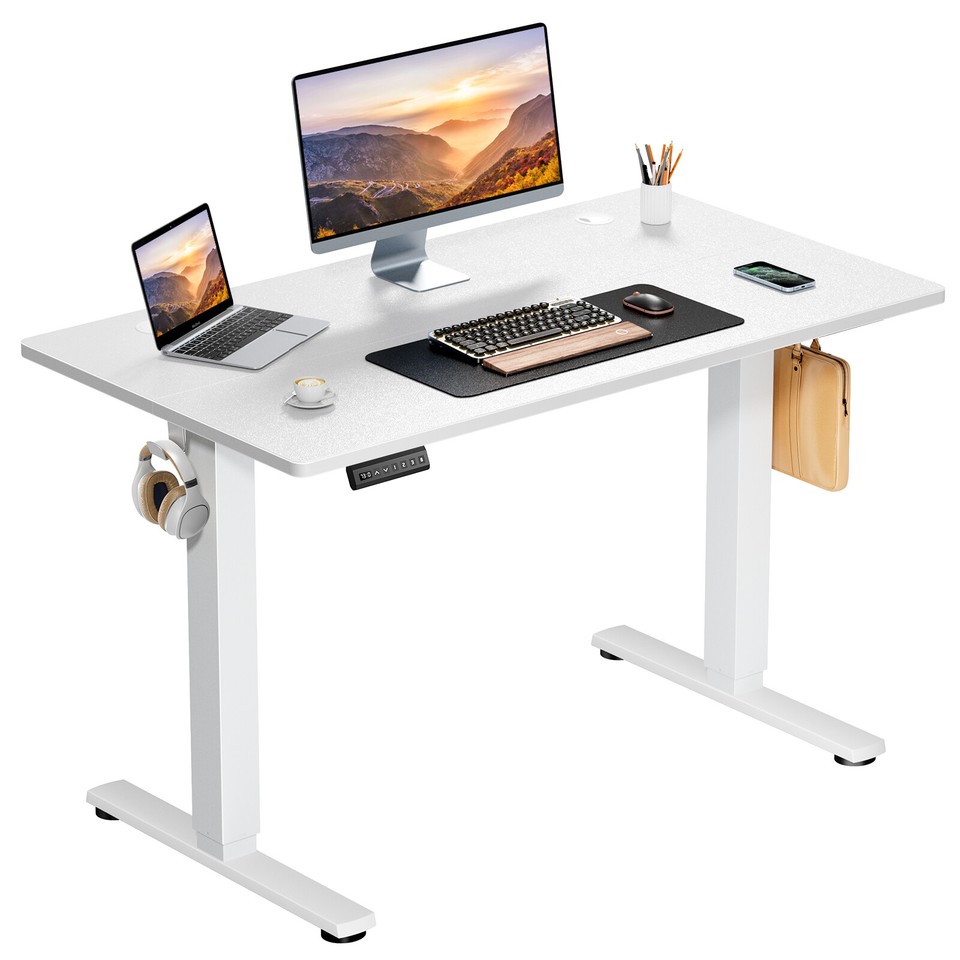 Electric Adjustable Height Sit Standing Desk, 4 Size Rising Desk for ...