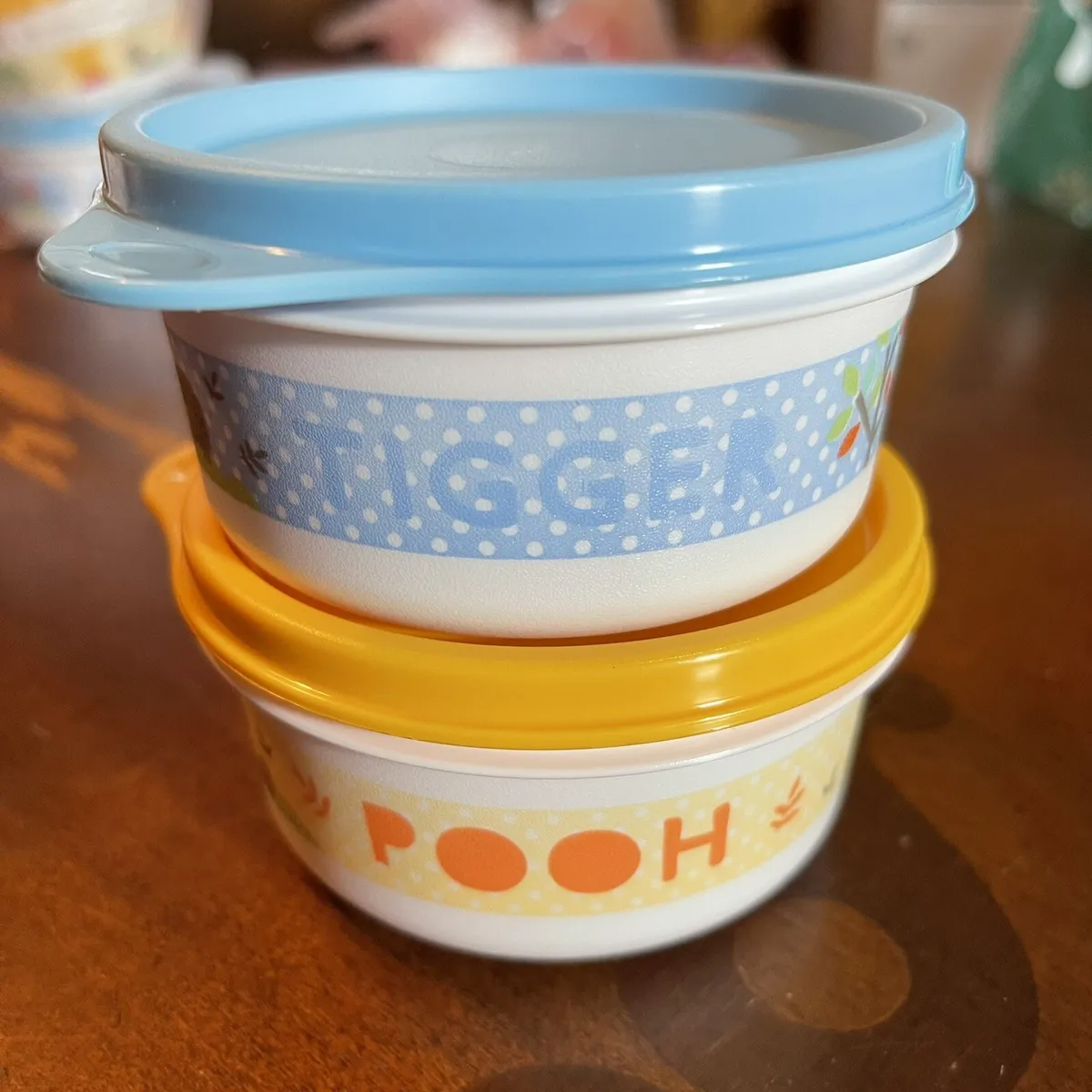 Tupperware Disney Pooh Baby Tumblers Kids Sippy Cups Tiger Piglet Feeding  Dishes