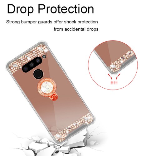 for LG V50 /LG V50 ThinQ 5G Bling Case Mirror Diamond Crystal Rhinestone Cover - Picture 16 of 20