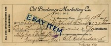 1909 BEAUMONT TEXAS Bank Check OIL & GAS MARKETING C. A. Richardson SPINDLETOP